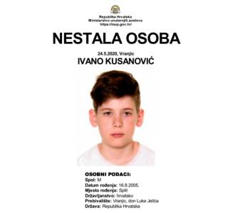  Nestao dečak kod Splita u Hrvatskoj Ivano Kusanonvić 
