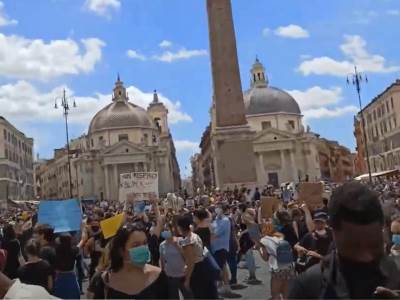  Italija Rim protesti zbog rasizma Džordž Flojd 