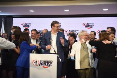  Srpska napredna stranka pobeda na izborima Aleksandar Vučić izjava glasalo dosta žena 