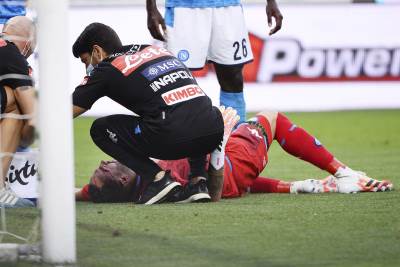  Golman Napolija povreda krvava glava Ospina 