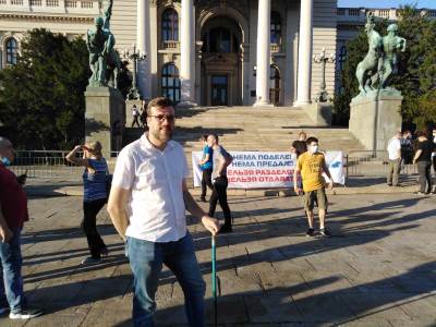  Beograd protesti Skupština Srbije privođenje priveden Srđan Nogo najnovije vesti 