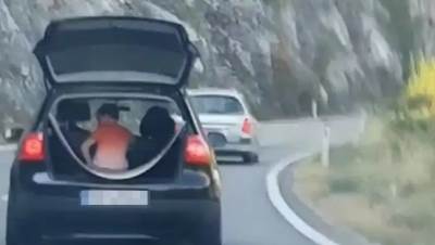  Crna Gora snimak deteta u gepeku  