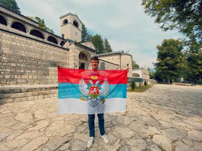  Boris Malagurski Crna Gora hapšenje Cetinje stara zastava Crne Gore 