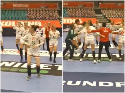  rukometasice srbije slavlje ples srbija pobedila holandiju evropsko prvenstvo rukomet zene 