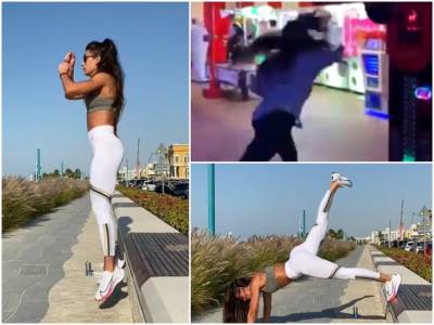  ivana spanovic kruska boks udarac dubai trening plaza instagram video 